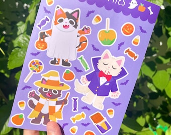 Halloween Cat Sticker Sheet