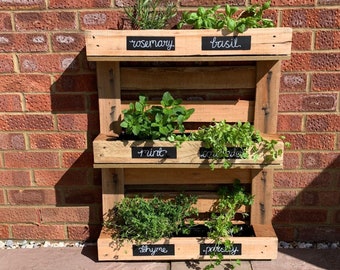 Rustic Pallet Herb Garden Planter