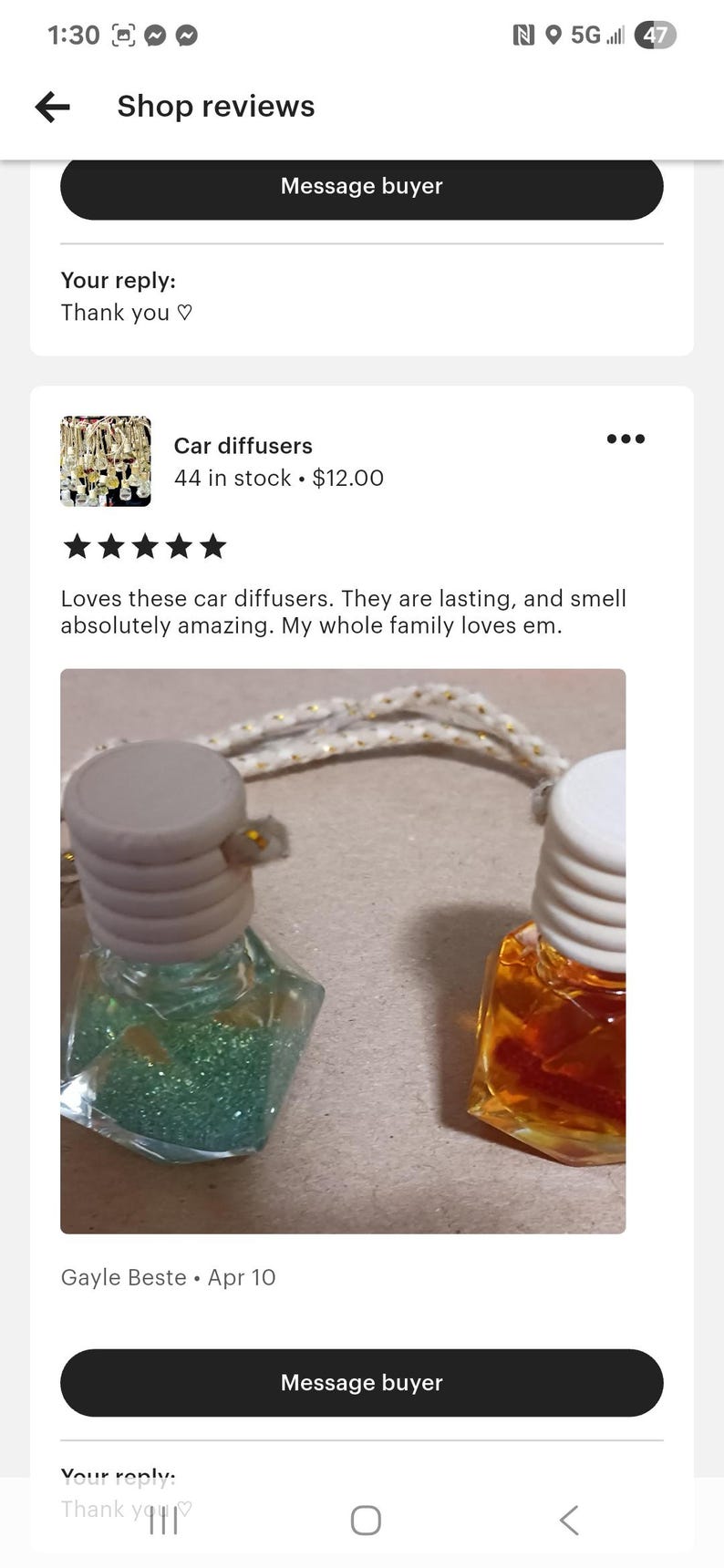 Handmade Reed Car Diffusers: Long-Lasting Fragrance, Crystal Bottles image 3