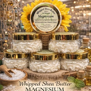 Whipped Magnesium Butter: Unscented, Vegan, Plant Based