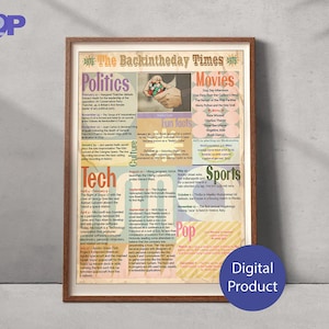 1975 | Back in the day times 1975 | Fun Facts 1975 | serious facts | Birthday Sign 1975 | 16x20&quot;,12x15&quot;, 8x10&quot;  INSTANT DOWNLOAD