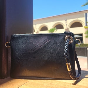 Blooming Blue California - Cartera de mano para mujer con correa larga para el hombro