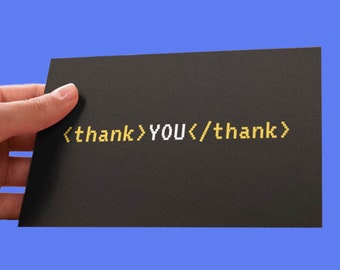Thank You Cards in HTML for Web Coders - Pack of 8 Cards