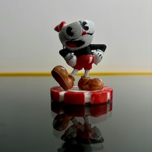 Cuphead Stampato in 3D e dipinto a mano