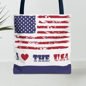 4th Of July Bag, Independence Day Bag, USA Flag Bag, American Tote Bag, Memorial Day Tote Bag, Patriotic Bag, Election Tote Bag, USA Gift