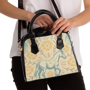 Pferdeledertasche, Reitertasche, Pferdehandtasche, Pferdebaumler-Einkaufstasche, Tier-Einkaufstasche, Natur-Einkaufstasche, Pferdeliebhabergeschenk