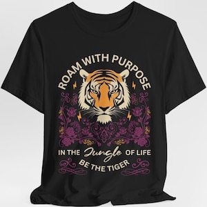 Tiger Tierdruck T-Shirt, Tiger T-Shirt, Raubkatze Shirt, Tierliebhaber T-Shirt, Vintage Tiger T-Shirt, Retro Tier Shirt, Grafik T-Shirt, Artsy Shirt