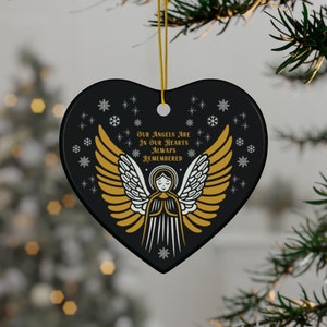Christmas Angel Ornament Ceramic, Xmas Angel Ornaments, Christmas Memorial, Tree decorations, Festive Decor, Winter Decorations, Remembrance