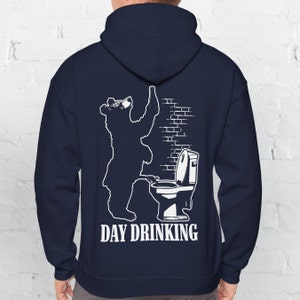Beer Bear Day Drinking Hoodie: Funny Party Animal Shirt