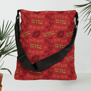 Funny Tote Bag, Funny Tote, Glam Bag, Graphic Bag, Funny Bags, Red Gold Too Glam to Give a Damn Tote Bag, Handbags For Women, Gift For Her