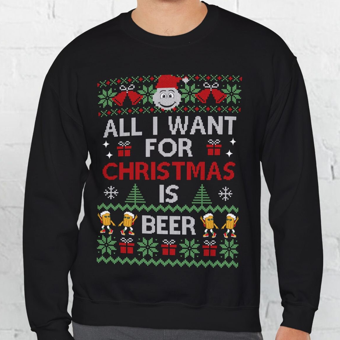Jingle Beers Drinking Ugly Christmas Sweater Ugly Christmas Party