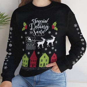 Festive Christmas Sweater: Special Delivery from Santa