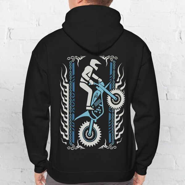 Motocross Print Pattern Men Women Pullover Hoodie