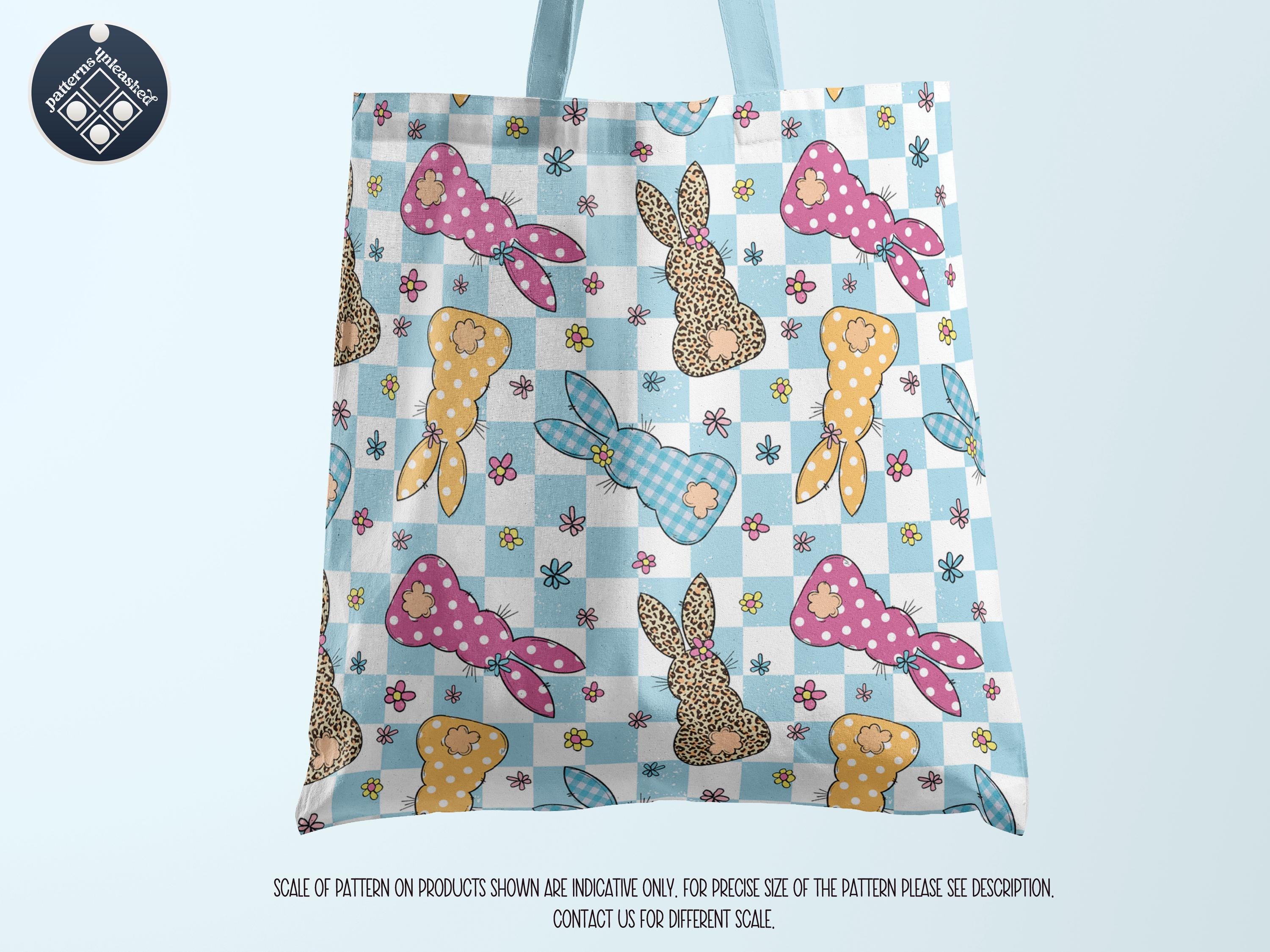Retro Bunnies Digital Seamless Pattern Unlimited Commercial Use Print ...