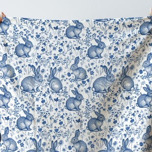 Blue Bunnies Seamless Pattern Unlimited Commercial Use Digital File ...