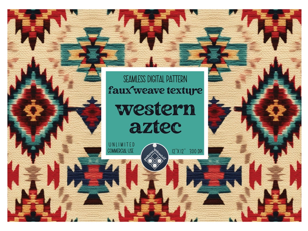 Western Faux Weave Seamless Pattern Unlimited Commercial Use Digital ...
