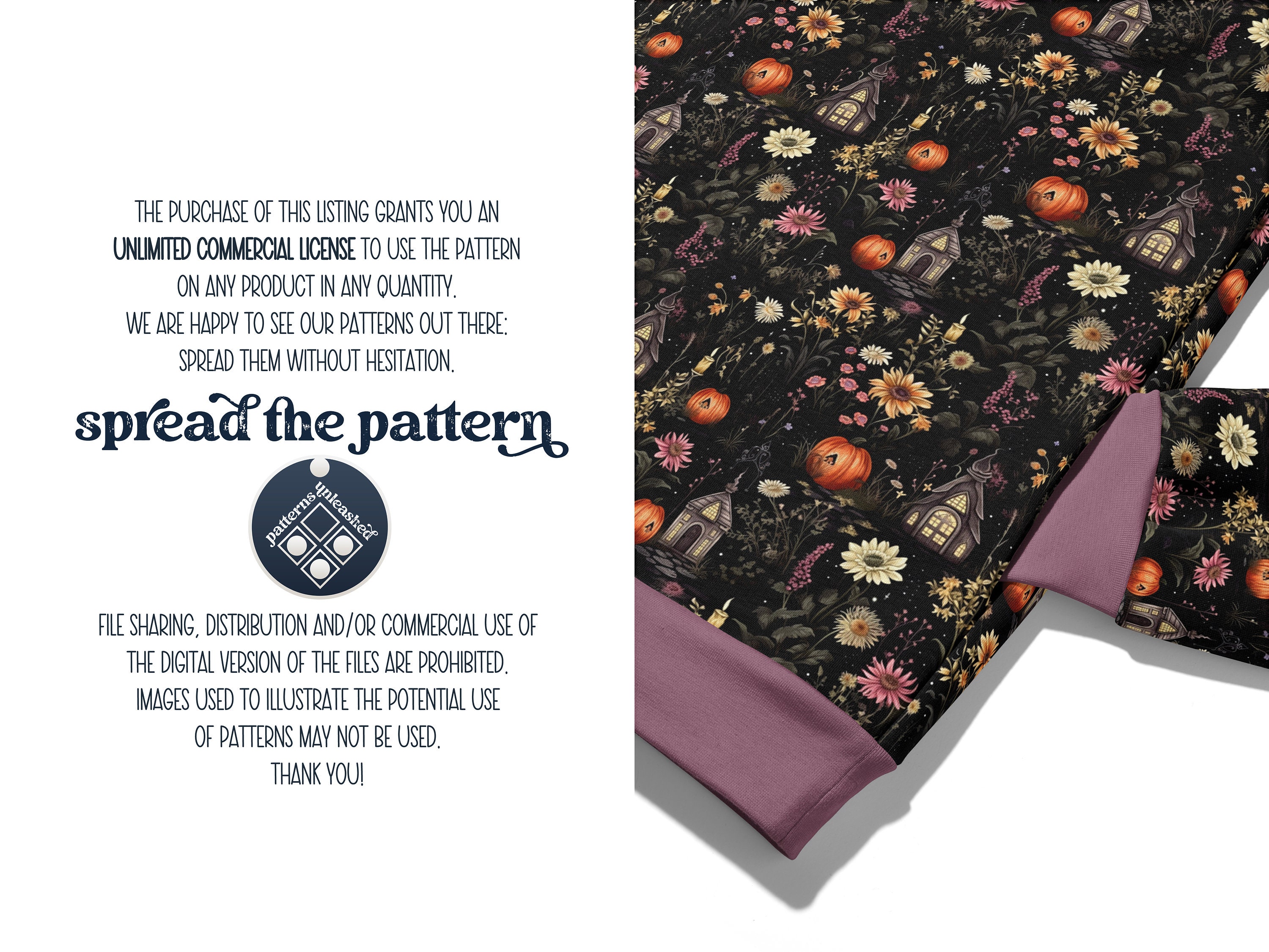 Sorcerer's Garden Seamless Pattern Unlimited Commercial Use Digital ...