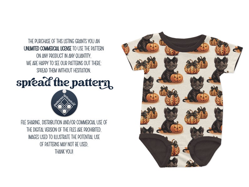 Cute Halloween Spotted Kitty Digital Paper Seamless Pattern Unlimited ...
