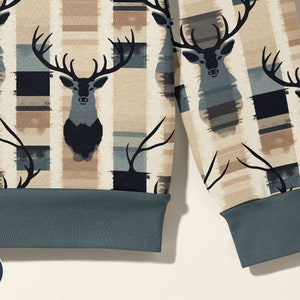 Deer Head Seamless Pattern Clipart Set Unlimited Commercial Use Digital ...