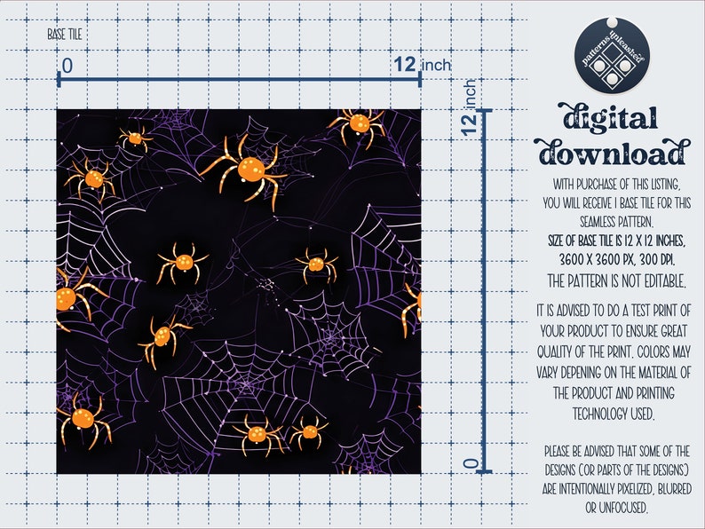 Halloween Spider Webs Digital Paper Seamless Pattern Unlimited ...