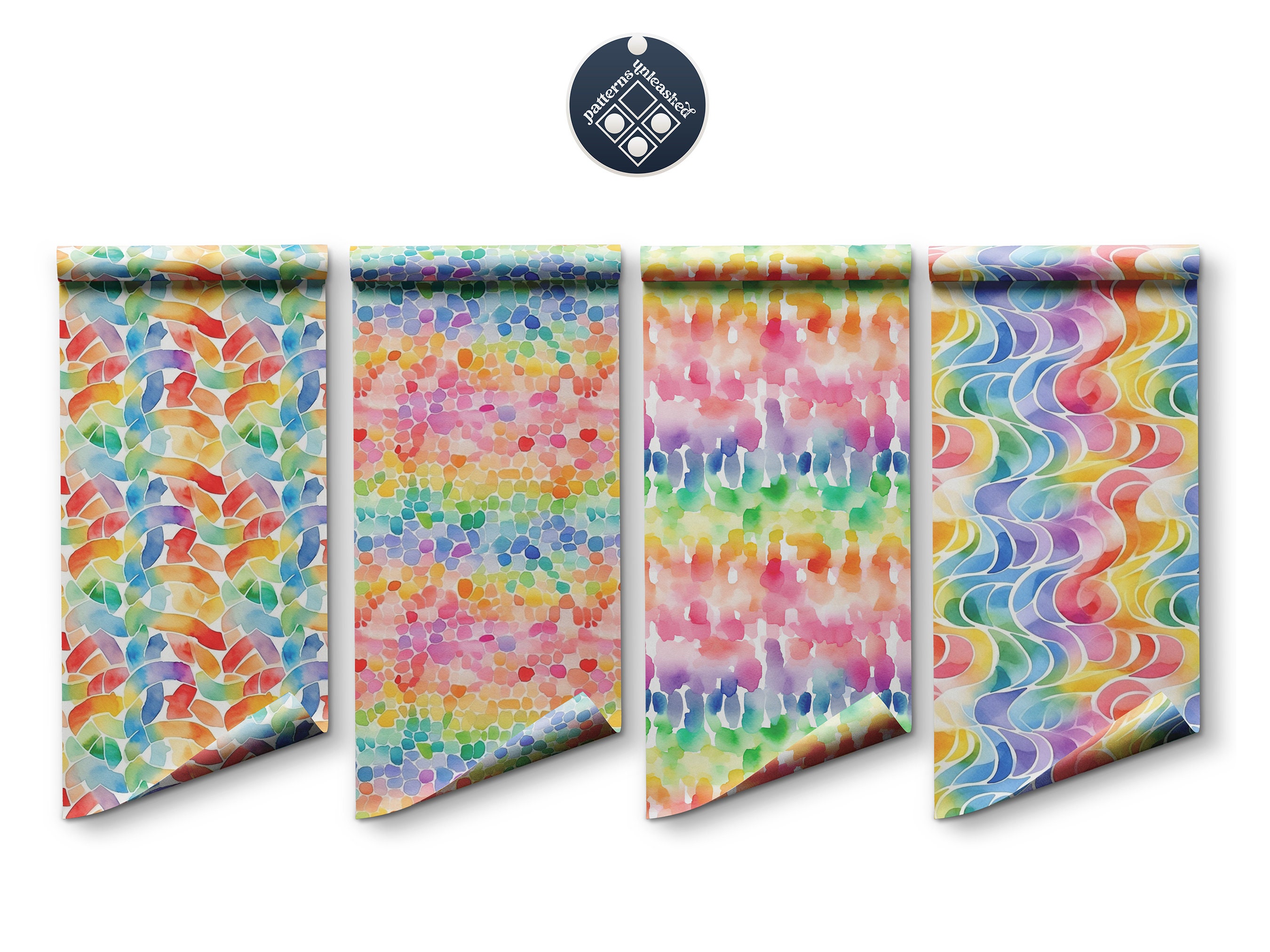 Rainbow Seamless Pattern Digital Paper Unlimited Commercial - Etsy