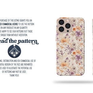 Late autumn flowers seamless pattern Unlimited Commercial Use digital file instant download Sublimation POD floral watercolor repeat image 4
