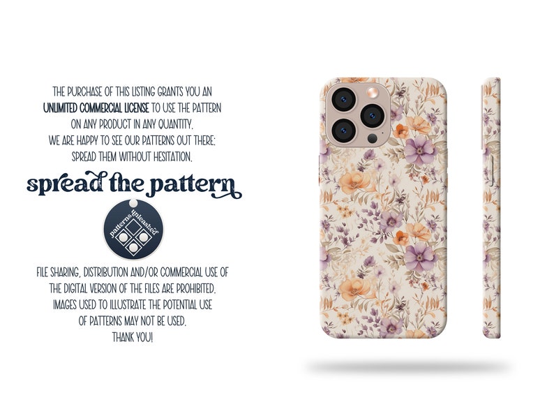 Late autumn flowers seamless pattern Unlimited Commercial Use digital file instant download Sublimation POD floral watercolor repeat image 4
