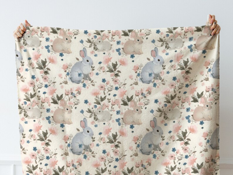 Bunnies Seamless Digital Pattern Unlimited Commercial Use Digital Print ...
