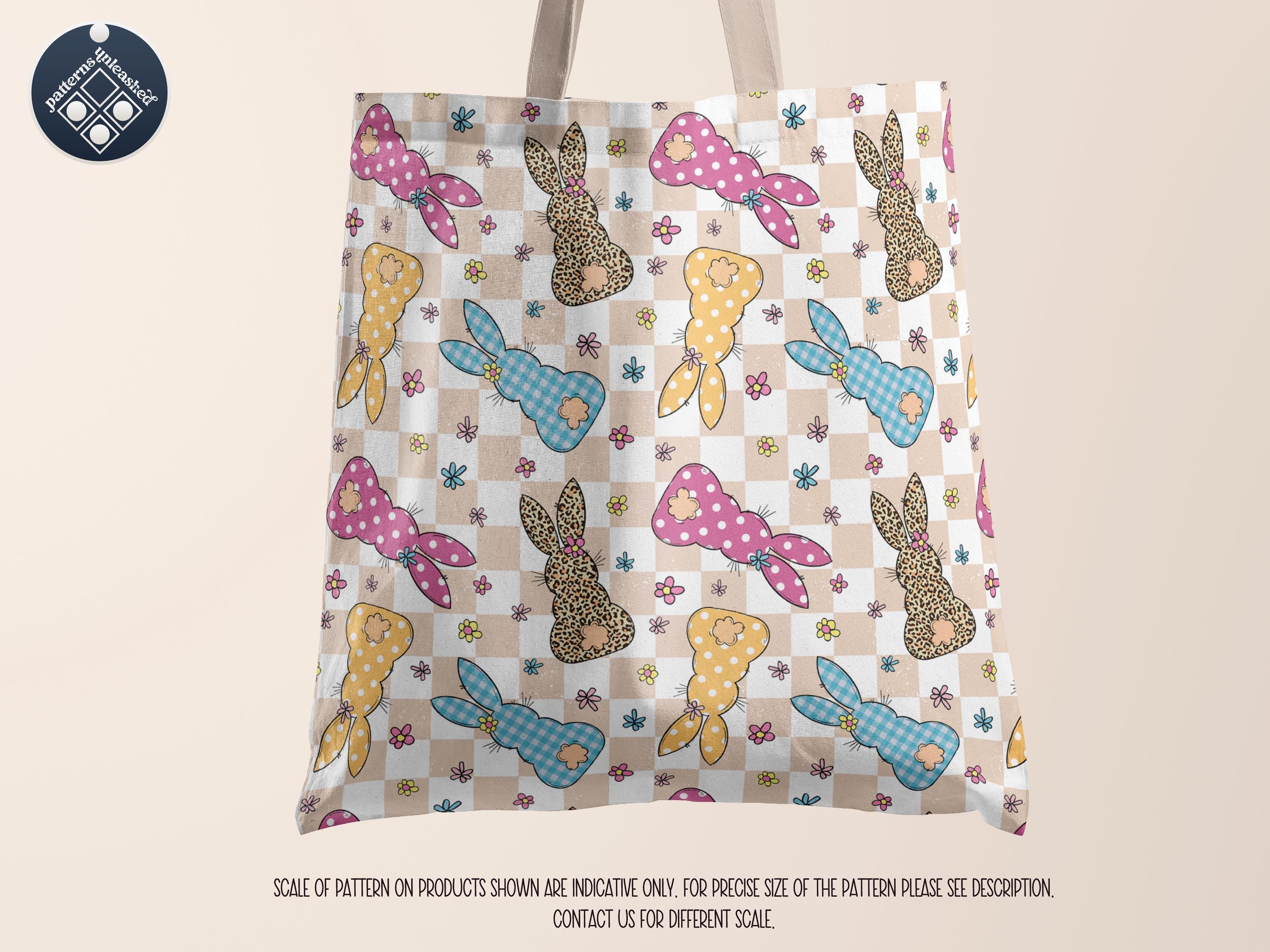 Retro Bunnies Digital Seamless Pattern Unlimited Commercial Use Print ...