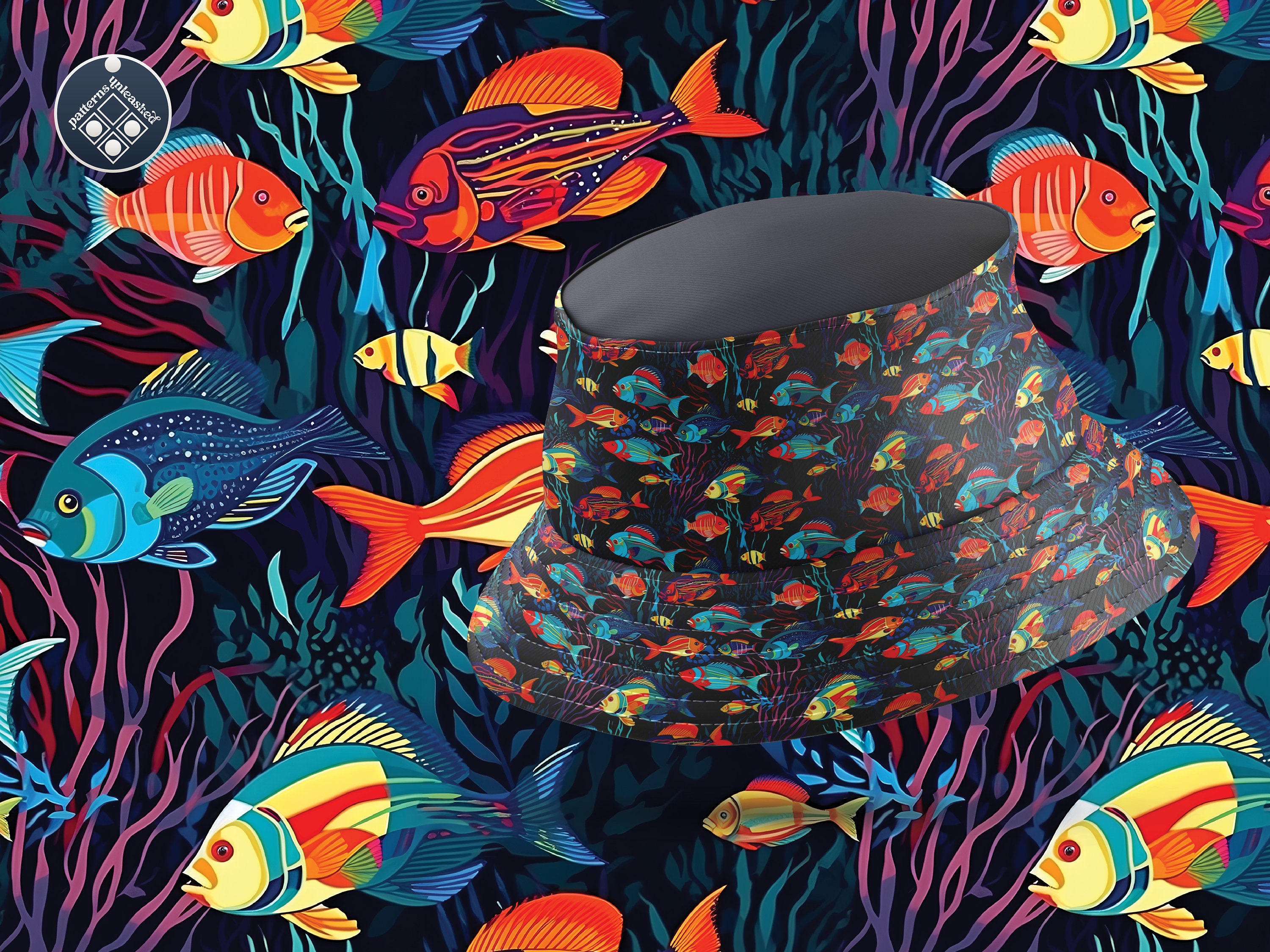 Fish Seamless Pattern Unlimited Commercial Use Digital Print File ...