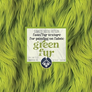 Green Fur inspired by Grinch seamless pattern Unlimited Commercial Use instant download digital file xmas faux texture for POD and fabric