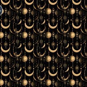 Pendant Moons Seamless Pattern Unlimited Commercial Use Digital Print ...
