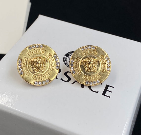 Gianni Versace Vintage Medusa Drop Earrings 1990’s