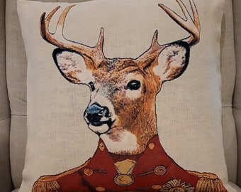 Deer Prince Jacquard Cushion Cover 46cmx46cm