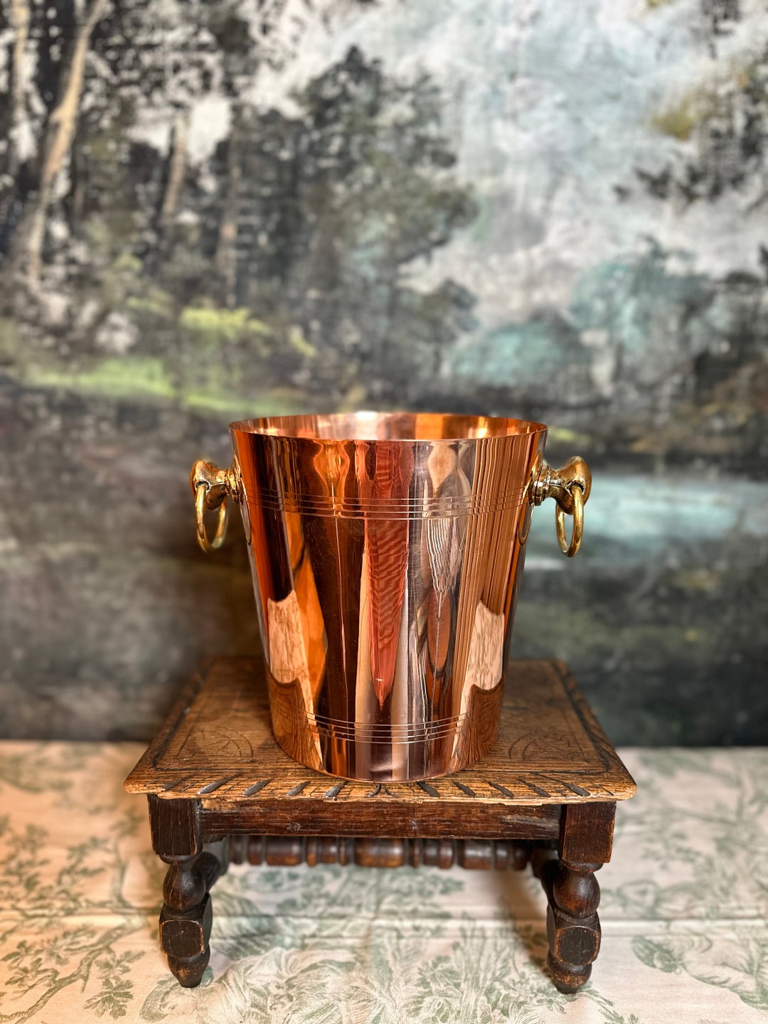 Vintage French Copper Champagne Bucket Etsy