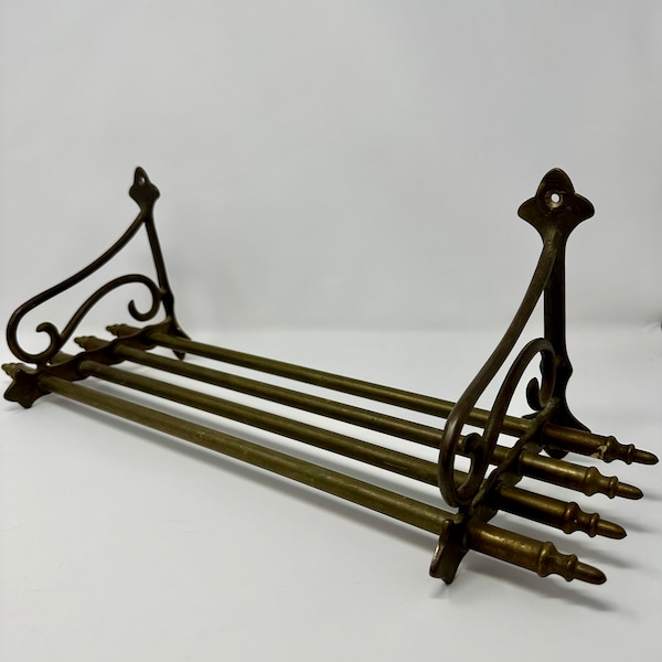 Antique Brass Pullman Train Luggage Rack