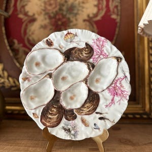 19th Century Haviland & co. Limoges French Turkey Oyster Plate c. 1890
