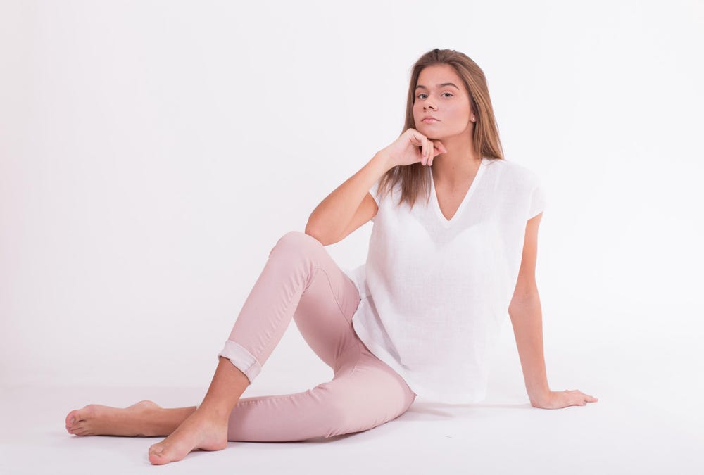 White Linen Tank Top | Sleeveless Linen Blouse | V-Neck Linen Shirt | Natural Linen Clothing