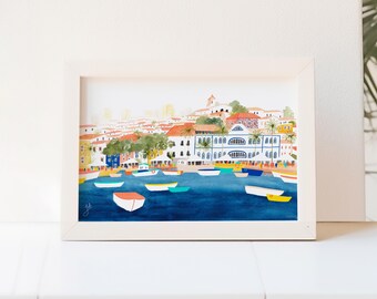 Lagos Portugal Kunstdruck, Algarve Küste, Küstendekoration