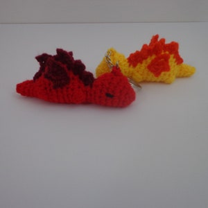 Sleepy Baby Dragon keychain/ 10 colors available/ about 10cm long / order by color of body