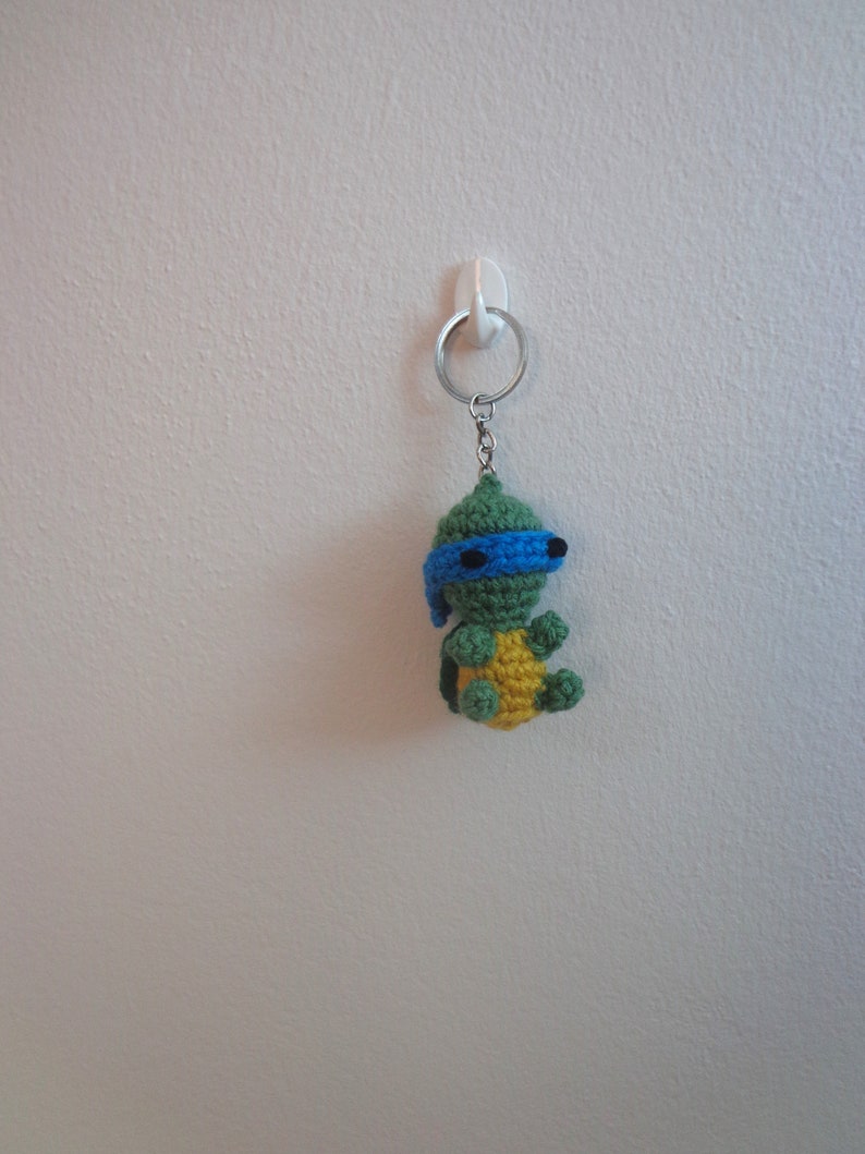 TMNT Key Chains / Crocheted / About 6cm Long Without Keychain / All 4 ...