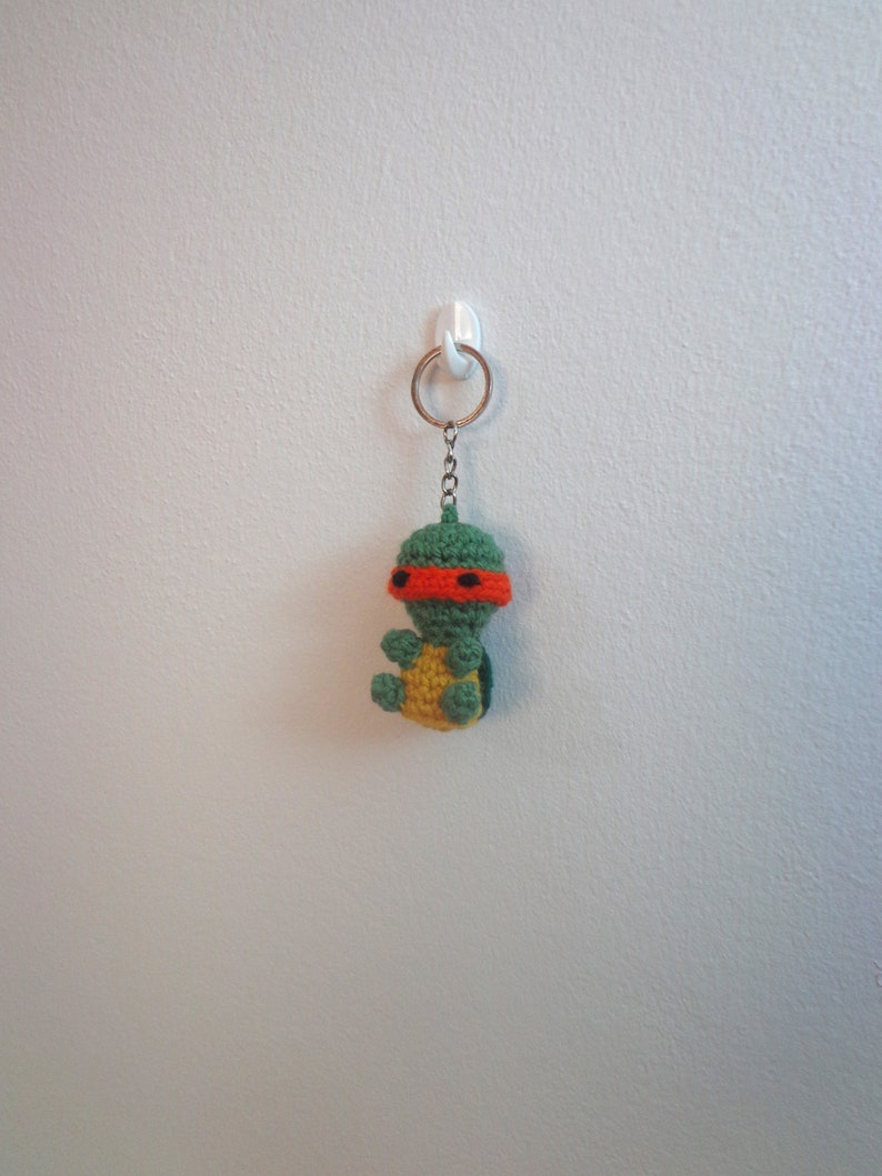 TMNT Key Chains / Crocheted / About 6cm Long Without Keychain / All 4 ...