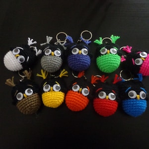 Baby Owl Keyrings / 12 cm with keychain, about 8cm without/ crocheted/ 10 colors available