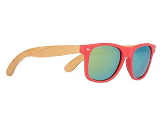 Gafas de sol de bambú ecológicas con lentes polarizadas, gafas de sol de madera personalizadas para hombres y mujeres, gafas de sol de madera sostenible hechas a mano