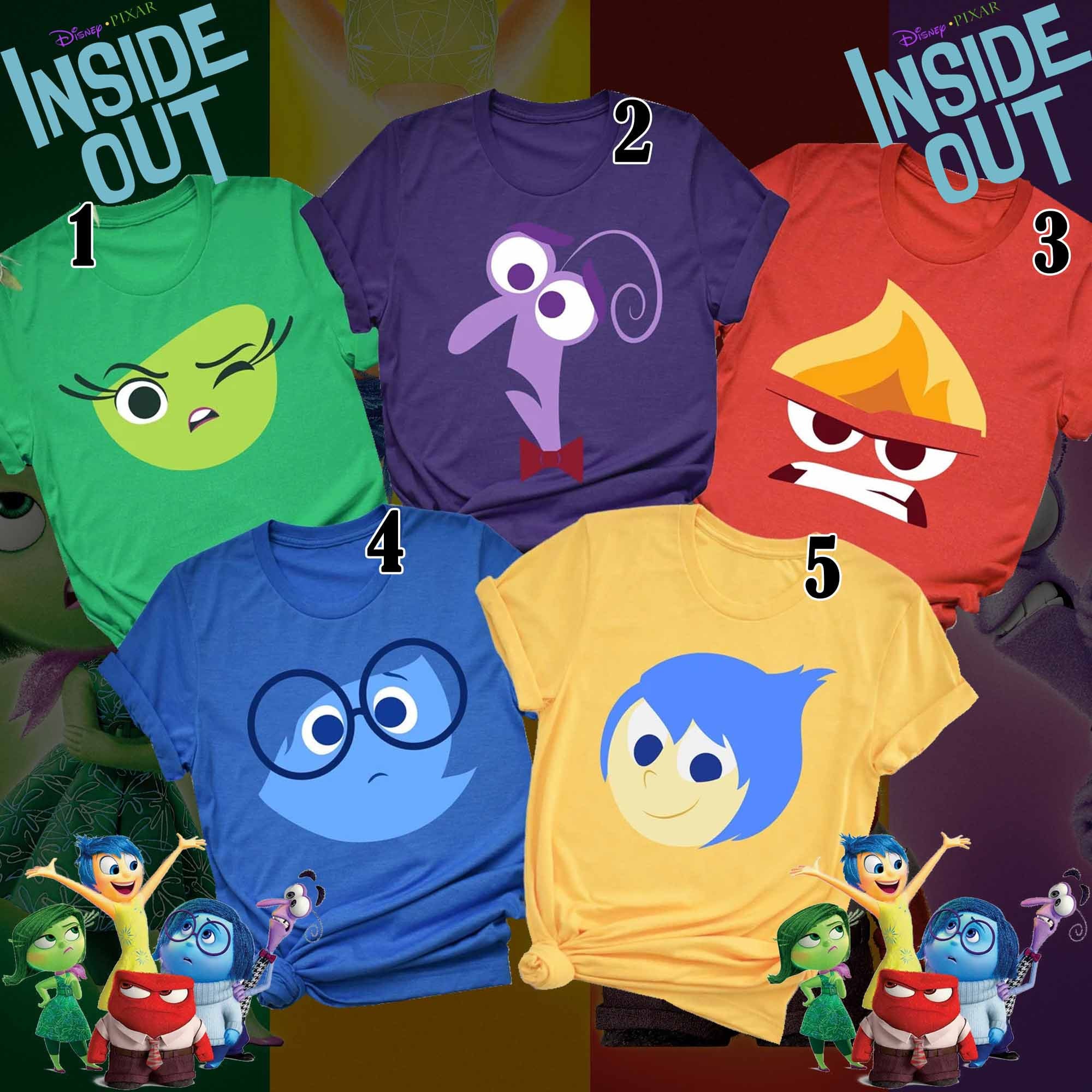 Disney and Pixar’s Inside Out Emotions Heart - Short Sleeve T-Shirt for  Kids – Customized-Athletic Navy
