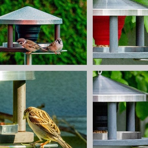 LicusDesign Edelstahl Vogelhaus zum Aufhängen wetterfest Vogelfutterhaus hängend Vogelfutterspender Futterhaus Vögel Vogelhäuschen Bild 6