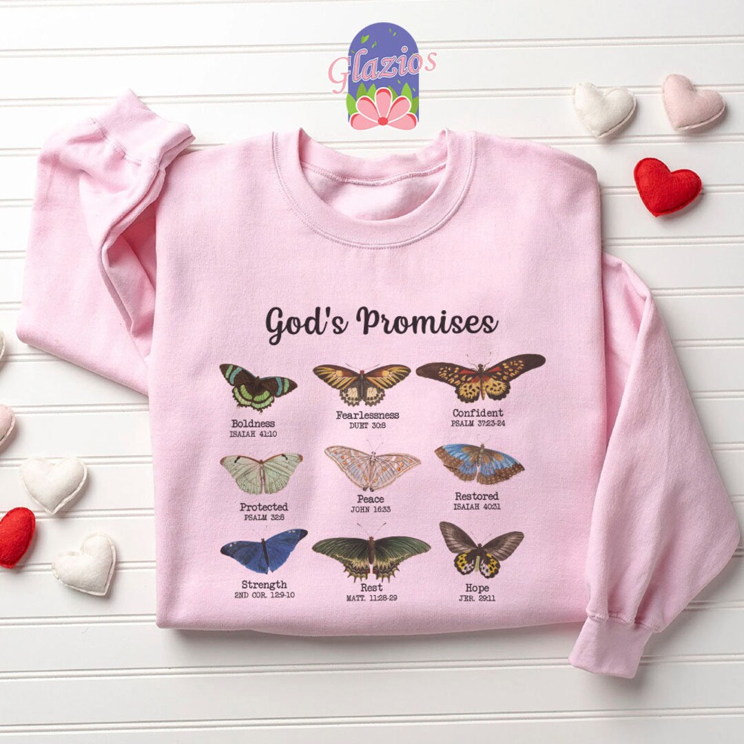 Butterfly God's Promises Shirt Aesthetic Christian Shirt Etsy