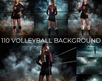 110 BUNDLE Volleyball Digital Backdrops, Perfect As Sports Background For Volleyball Poster & Volleyball Banner, Volleyball Team Photos