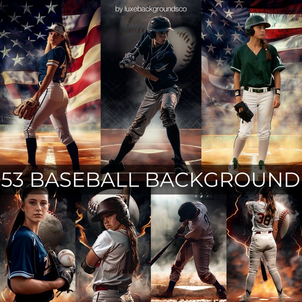 53 Baseball Poster Background, Sport Banner, Baseball Team Banner, Softball Banner, Sport Poster Template, Sport Backdrop,Fire Smoke Overlay