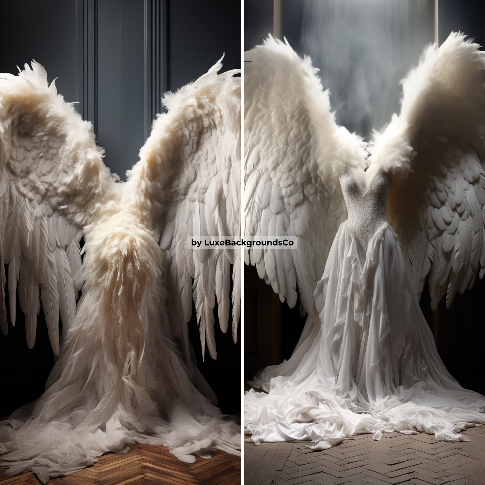 30 Elegant Angel Wing Backdrop, Maternity Backdrop, Heavenly Backdrop ...